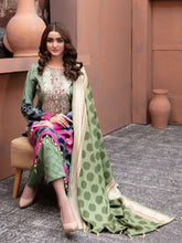 Load image into Gallery viewer, Elana By Tawakkal 3pc Unstitched Embroidered Digital Printed Linen Suiting D 6304