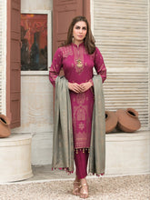 Load image into Gallery viewer, Zariaa by Tawakkal 3pc Unstitched Broshia Banarsi Linen Suit D 6483