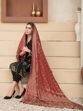 Load image into Gallery viewer, Zariaa by Tawakkal 3pc Unstitched Broshia Banarsi Linen Suit D 6485