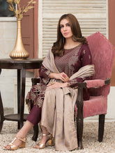 Load image into Gallery viewer, Zariaa by Tawakkal 3pc Unstitched Broshia Banarsi Linen Suit D 6488

