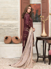 Load image into Gallery viewer, Zariaa by Tawakkal 3pc Unstitched Broshia Banarsi Linen Suit D 6488