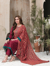 Load image into Gallery viewer, FARA BY TAWAKKAL 3pc Unstitched Viscose Schiffli Embroidered Suit D6354