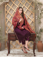 Load image into Gallery viewer, FARA BY TAWAKKAL 3pc Unstitched Viscose Schiffli Embroidered Suit D6355