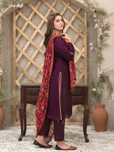 Load image into Gallery viewer, FARA BY TAWAKKAL 3pc Unstitched Viscose Schiffli Embroidered Suit D6355