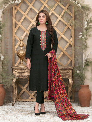 FARA BY TAWAKKAL 3pc Unstitched Viscose Schiffli Embroidered Suit D6358