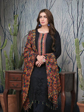 Load image into Gallery viewer, FARA BY TAWAKKAL 3pc Unstitched Viscose Schiffli Embroidered Suit D6360