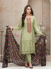 Load image into Gallery viewer, FARA BY TAWAKKAL 3pc Unstitched Viscose Schiffli Embroidered Suit D6362