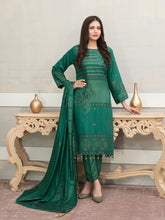 Load image into Gallery viewer, SELENA BY TAWAKKAL 3pc Unstitched Dual Color Broshia Banarsi Viscose Suit D6453
