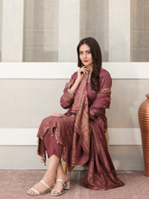 Load image into Gallery viewer, SELENA BY TAWAKKAL 3pc Unstitched Dual Color Broshia Banarsi Viscose Suit D6454
