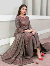 Load image into Gallery viewer, SELENA BY TAWAKKAL 3pc Unstitched Dual Color Broshia Banarsi Viscose Suit D6455