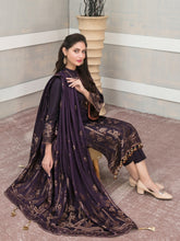 Load image into Gallery viewer, SELENA BY TAWAKKAL 3pc Unstitched Dual Color Broshia Banarsi Viscose Suit D6456