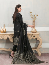 Load image into Gallery viewer, SELENA BY TAWAKKAL 3pc Unstitched Dual Color Broshia Banarsi Viscose Suit D6458