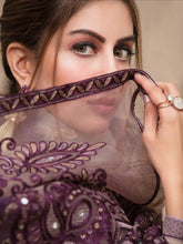 Load image into Gallery viewer, TAWAKKAL ESTERA 3pc Unstitched Dual Color Broshia Banarsi Viscose Suit D6294