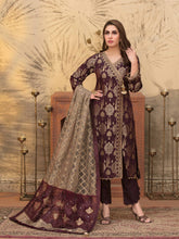 Load image into Gallery viewer, TAWAKKAL ESTERA 3pc Unstitched Dual Color Broshia Banarsi Viscose Suit D6299
