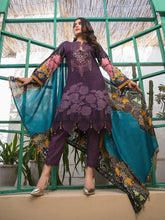 Load image into Gallery viewer, Tawakkal Fayona 3pc Unstitched Embroidered And Digital Printed Lawn Suit D6527A