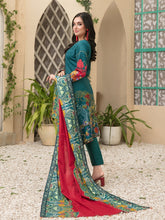 Load image into Gallery viewer, Tawakkal Fayona 3pc Unstitched Embroidered And Digital Printed Lawn Suit D6527B