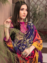 Load image into Gallery viewer, PARIZAAD 3pc Unstitched Embroidered Digital Printed Slub Cottel Suit D6191