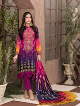 Load image into Gallery viewer, Tawakkal Fabrics Parizaad 3pc Unstitched Digital Printed Slub Cottel Suiting D6191