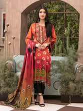 Load image into Gallery viewer, Tawakkal Fabrics Parizaad 3pc Unstitched Digital Printed Slub Cottel Suiting D6195
