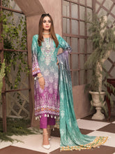 Load image into Gallery viewer, Tawakkal Fabrics Parizaad 3pc Unstitched Digital Printed Slub Cottel Suiting D6196