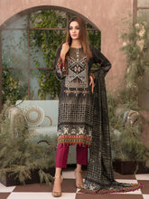 Load image into Gallery viewer, Tawakkal Fabrics Parizaad 3pc Unstitched Digital Printed Slub Cottel Suiting D6197