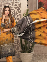 Load image into Gallery viewer, Tawakkal Fabrics Parizaad 3pc Unstitched Digital Printed Slub Cottel Suiting D6198