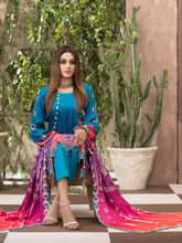 Load image into Gallery viewer, Tawakkal Fabrics Parizaad 3pc Unstitched Digital Printed Slub Cottel Suiting D6199