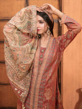Load image into Gallery viewer, Tawakkal Sabrina 3pc Unstitched Jacquard Banarsi Lawn Suit D6845