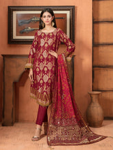 Load image into Gallery viewer, Tawakkal Sabrina 3pc Unstitched Jacquard Banarsi Lawn Suit D6850