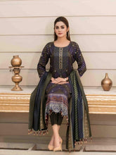 Load image into Gallery viewer, SERAFINA 3pc Unstitched Embroidered Digital Printed Linen Suiting D-6272
