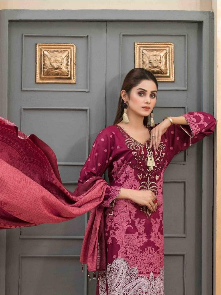 Safina Unstitched Cotton Cambric Collection - D 1228 main image 1