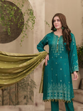 Load image into Gallery viewer, TANAZ 3pc Unstitched Broshia Banarsi Linen Suit D6336