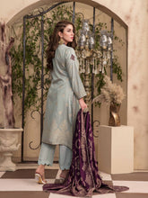 Load image into Gallery viewer, TANAZ 3pc Unstitched Broshia Banarsi Linen Suit D6371