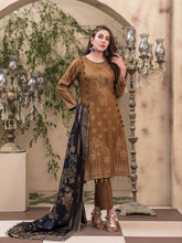 Load image into Gallery viewer, TANAZ 3pc Unstitched Broshia Banarsi Linen Suit D6375
