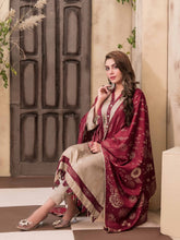 Load image into Gallery viewer, TANAZ 3pc Unstitched Broshia Banarsi Linen Suit D6377