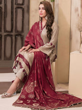 Load image into Gallery viewer, TANAZ 3pc Unstitched Broshia Banarsi Linen Suit D6377