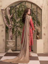 Load image into Gallery viewer, TANAZ 3pc Unstitched Broshia Banarsi Linen Suit D6378