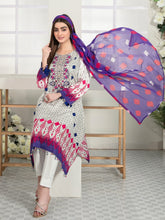 Load image into Gallery viewer, Tawakkal Titania 3pc Unstitched Embroidered And Digital Printed Lawn Suit D7091