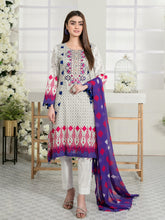 Load image into Gallery viewer, Tawakkal Titania 3pc Unstitched Embroidered And Digital Printed Lawn Suit D7091