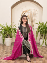 Load image into Gallery viewer, Tawakkal Magnifique 3pc Unstitched Embroidered And Digital Printed Lawn Suit D6832