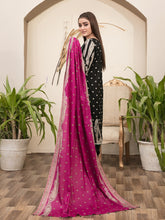 Load image into Gallery viewer, Tawakkal Magnifique 3pc Unstitched Embroidered And Digital Printed Lawn Suit D6832