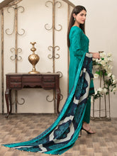 Load image into Gallery viewer, Tawakkal Magnifique 3pc Unstitched Embroidered And Digital Printed Lawn Suit D6833