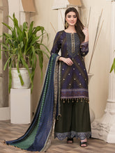 Load image into Gallery viewer, Tawakkal Magnifique 3pc Unstitched Embroidered And Digital Printed Lawn Suit D6835