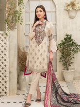 Load image into Gallery viewer, Tawakkal Mahru 3pc Unstitched Embroidered And Digital Printed Lawn Suit D6597
