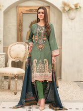 Load image into Gallery viewer, Tawakkal Mahru 3pc Unstitched Embroidered And Digital Printed Lawn Suit D6587