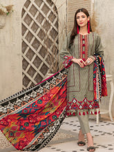 Load image into Gallery viewer, Tawakkal Mahru 3pc Unstitched Embroidered And Digital Printed Lawn Suit D6592