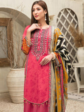 Load image into Gallery viewer, Tawakkal Mahru 3pc Unstitched Embroidered And Digital Printed Lawn Suit D6594
