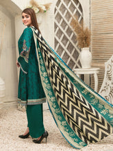 Load image into Gallery viewer, Tawakkal Mahru 3pc Unstitched Embroidered And Digital Printed Lawn Suit D6595