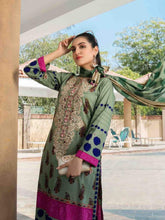 Load image into Gallery viewer, Tawakkal Naazli 3pc Unstitched Embroidered And Digital Printed Lawn Suit D6784
