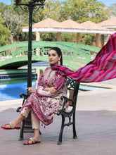 Load image into Gallery viewer, Tawakkal Naazli 3pc Unstitched Embroidered And Digital Printed Lawn Suit D6790